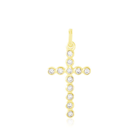 Pendentif Canice Croix Or Jaune Oxyde De Zirconium - Pendentifs Femme | Marc Orian