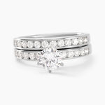 Bague Double Jeu Argent Blanc Oxyde De Zirconium - Solitaires Femme | Marc Orian