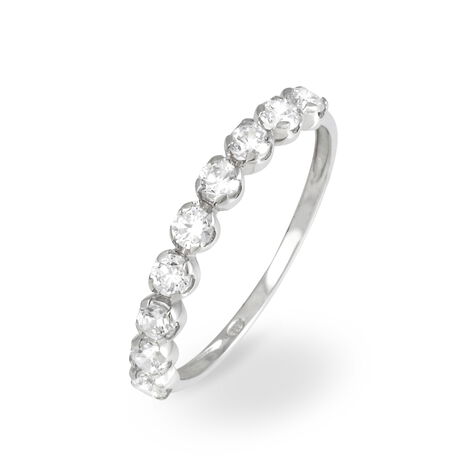 Alliance Marlyatou Or Blanc Oxyde De Zirconium - Alliances avec pierres Femme | Marc Orian