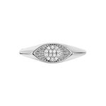 Chevali&egrave;re Evalyn Argent Blanc Oxyde De Zirconium - Bijoux fantaisie Femme | Marc Orian