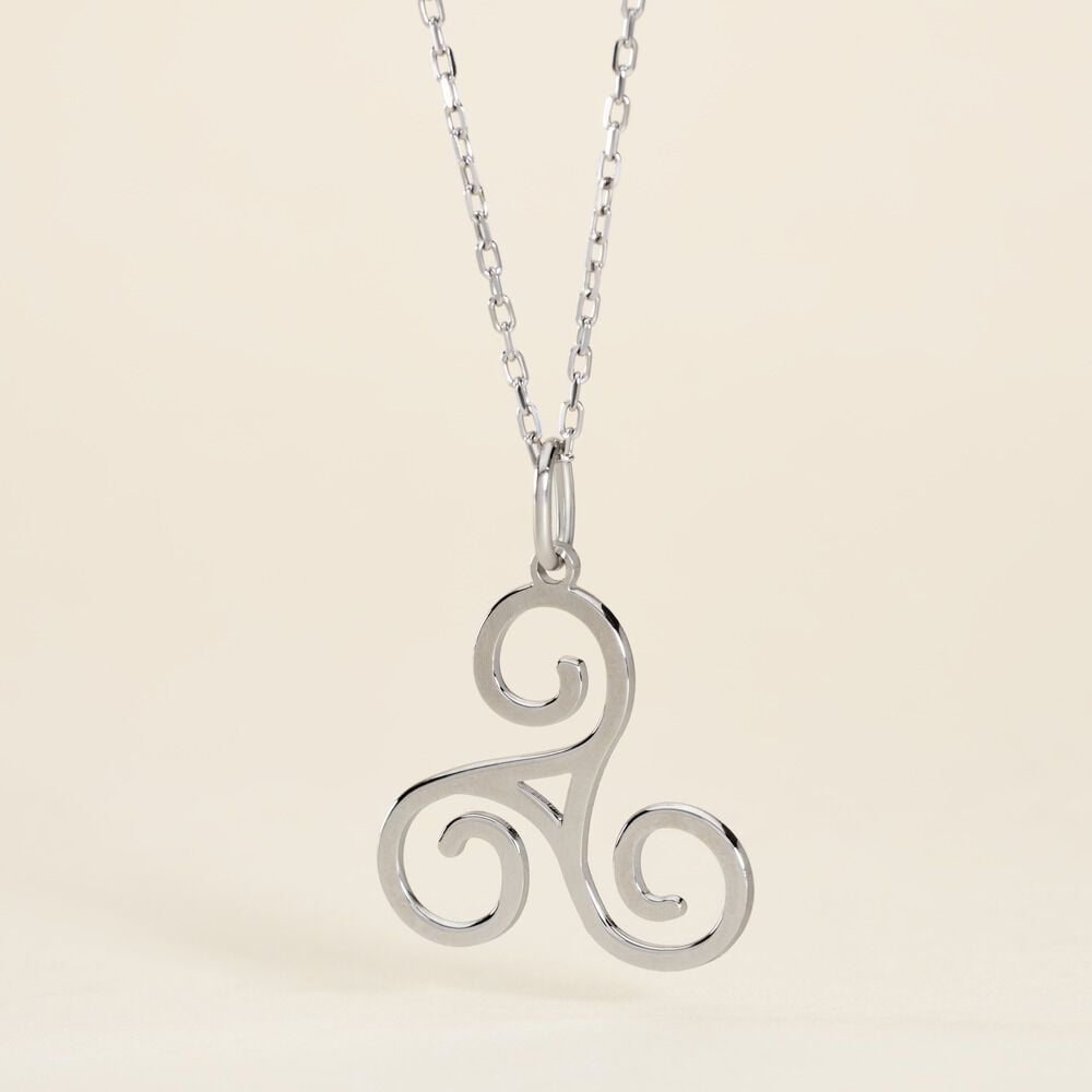 Pendentif Helge Argent Blanc - Bijoux fantaisie Famille | Marc Orian