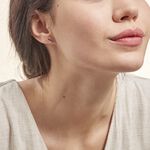 Boucles D'oreilles Puces Petale Or Bicolore Rubis Et Diamant - Boucles d'oreilles mariage Femme | Marc Orian