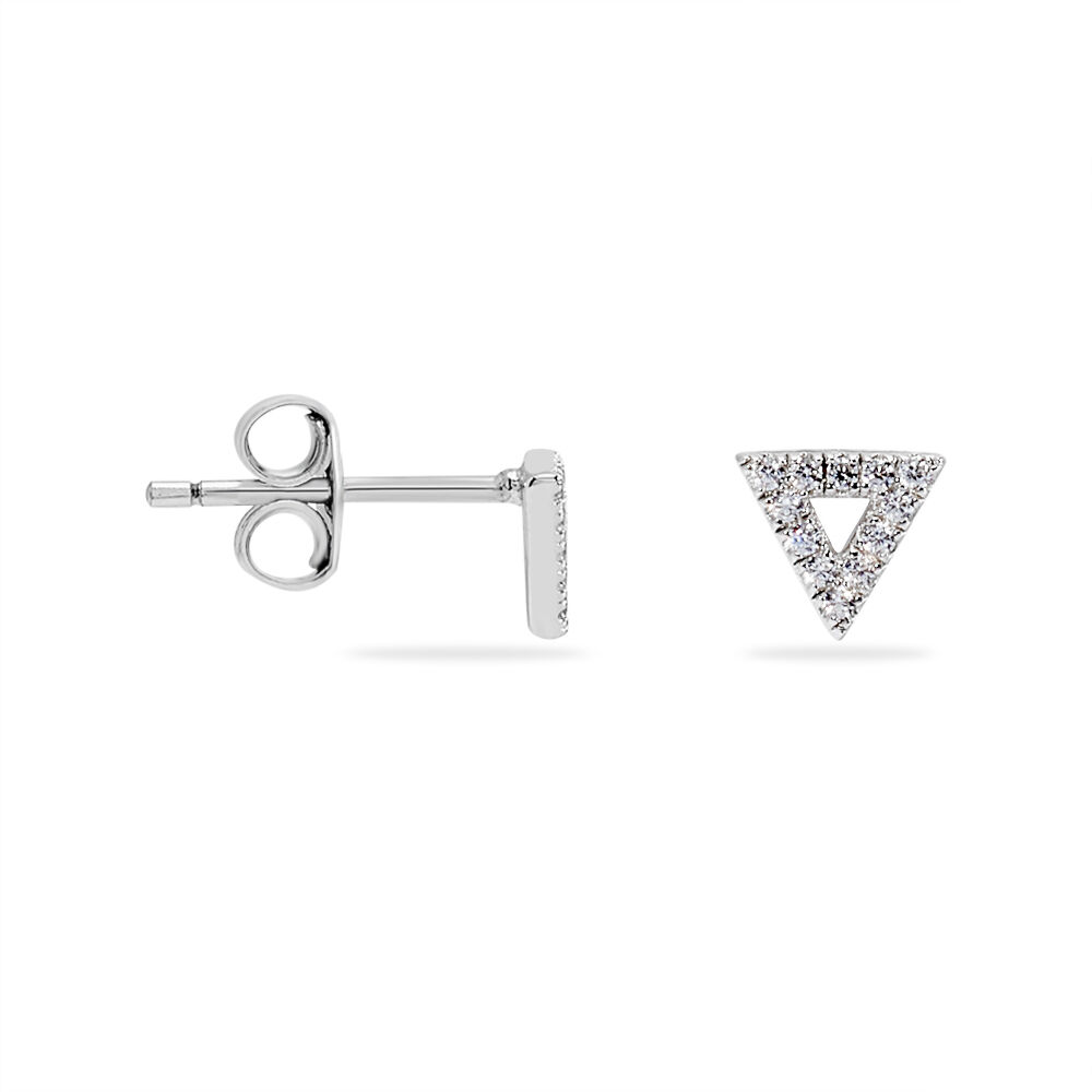 Boucles D'oreilles Puces Clery Argent Blanc Oxyde De Zirconium - Puces Femme | Marc Orian