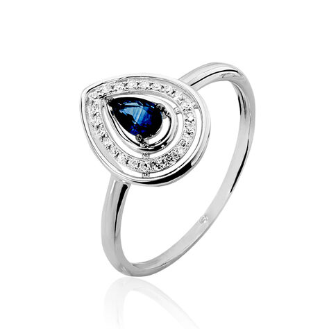 Bague Maria Or Blanc Saphir Et Diamant - Solitaires Femme | Marc Orian
