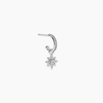 Cr&eacute;ole Unitaire Ancelin Rondes Argent Blanc Oxyde De Zirconium - Piercings d'oreilles Femme | Marc Orian