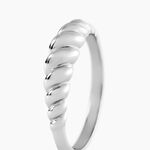Bague Croissant Argent Blanc - Bijoux fantaisie Femme | Marc Orian