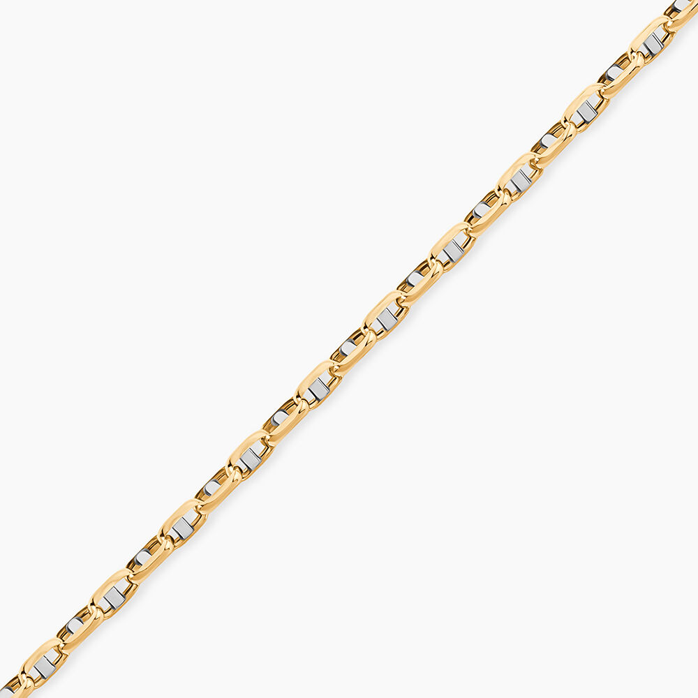 Bracelet Carlo Or Bicolore Maille Marine Ronde - Bracelets mailles Homme | Marc Orian
