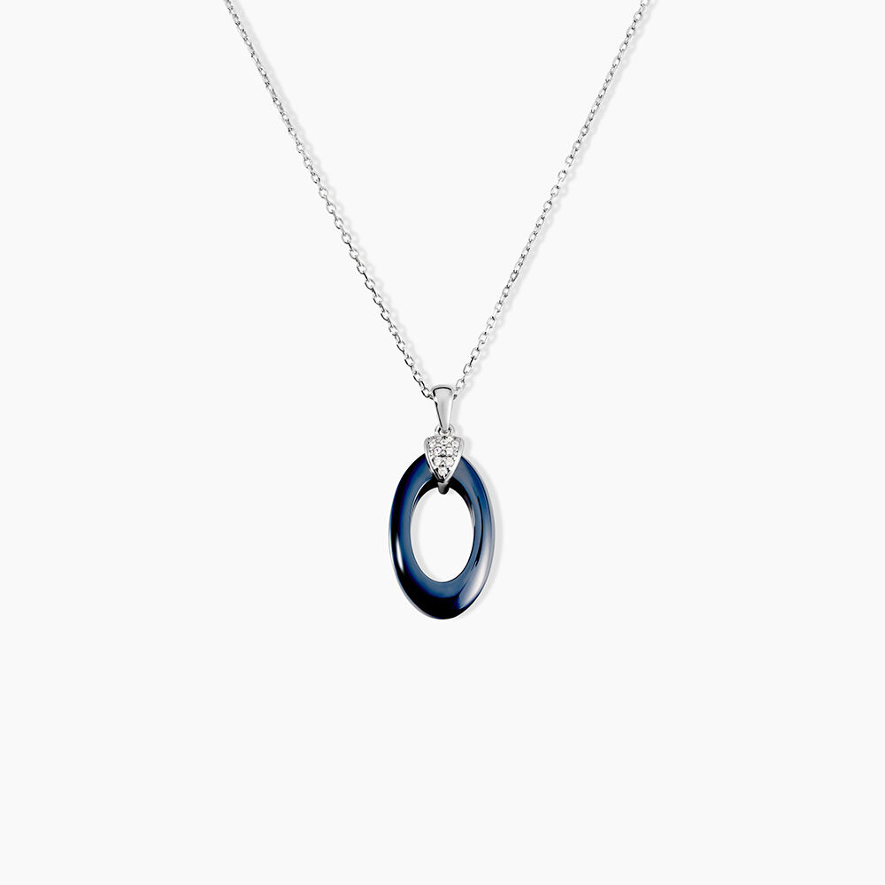Collier Peer Argent Blanc Oxyde De Zirconium - Colliers avec pierres Femme | Marc Orian
