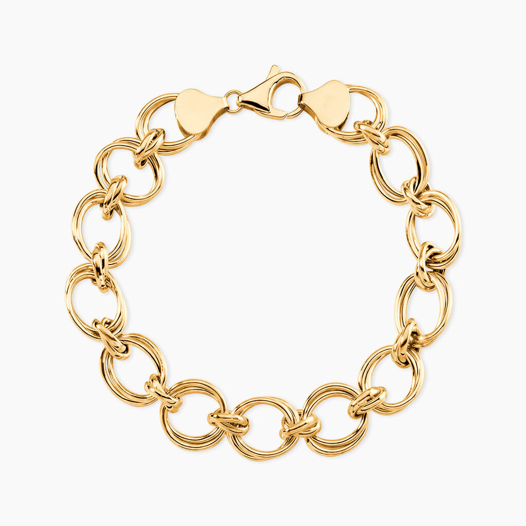 Bracelet Aaron Maille Fantaisie Or Jaune - Bracelets cha&icirc;nes Femme | Marc Orian