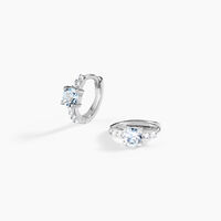 Créoles Gregh Argent Blanc Oxyde De Zirconium