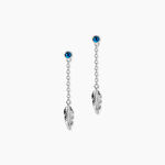 Boucles D'oreilles Pendantes Lottie Argent Blanc Turquoise - Pendantes Femme | Marc Orian