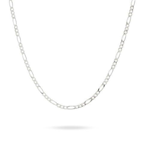 Cha&icirc;ne Lyndsayae Maille Altern&eacute;e 1/3 Argent Blanc - Colliers fantaisie Homme | Marc Orian