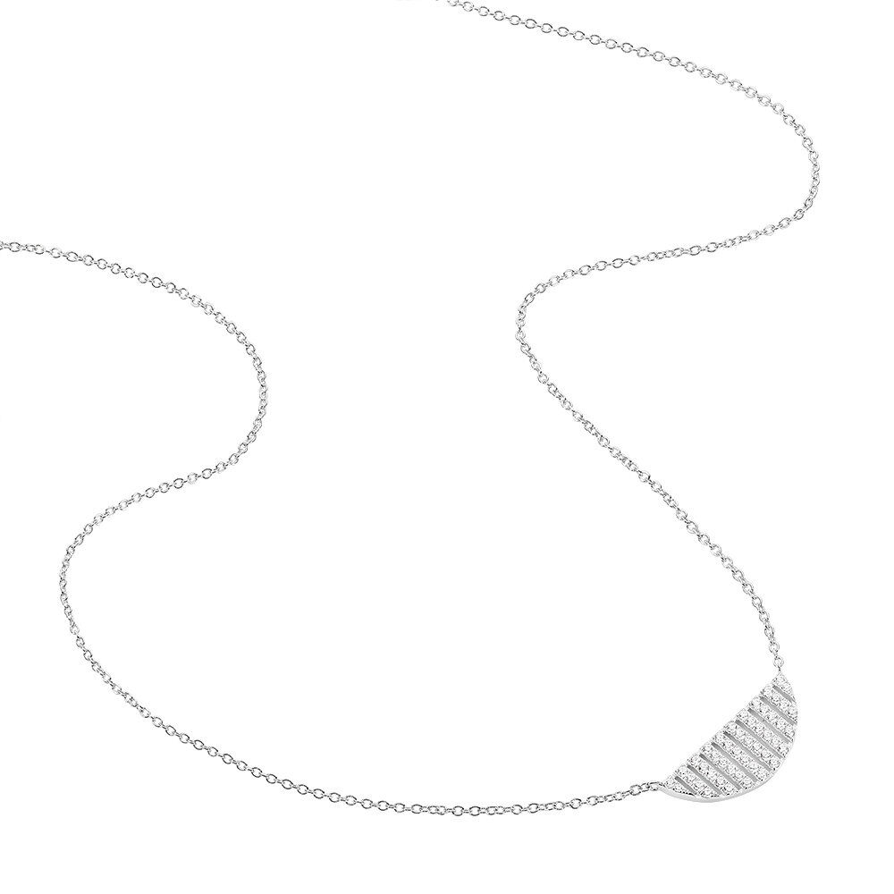 Collier Katia Argent Blanc Oxyde De Zirconium - Colliers avec pierres Femme | Marc Orian