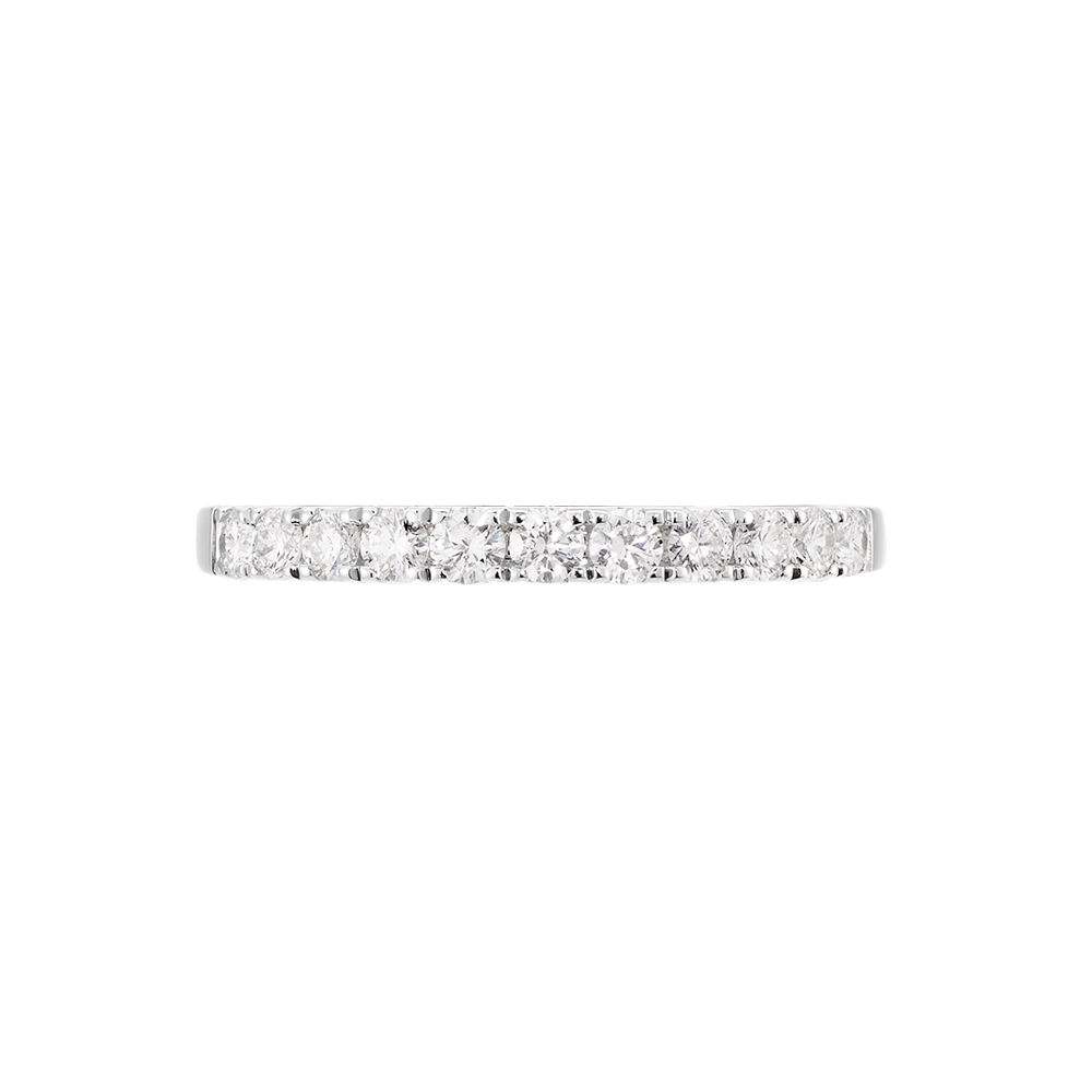 Alliance Pristina Or Blanc Diamant - Alliances avec pierres Femme | Marc Orian
