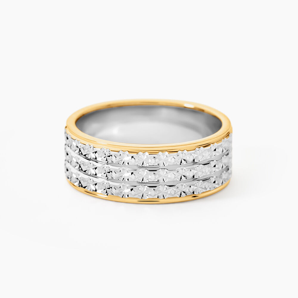 Alliance Shirleen Ruban Plat Or Bicolore - Alliances duo Unisex | Marc Orian