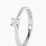 Bague Solitaire Victoria Or Blanc Diamant - Solitaires Femme | Marc Orian