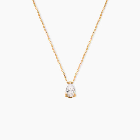 Collier Naellya Plaqu&eacute; Or Jaune Oxyde De Zirconium - Colliers avec pierres Femme | Marc Orian