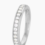Demi Alliance Heket Argent Blanc Oxyde De Zirconium - Alliances duo Femme | Marc Orian