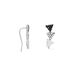 Boucles D'oreilles Puces Chleo Argent Blanc Oxyde De Zirconium