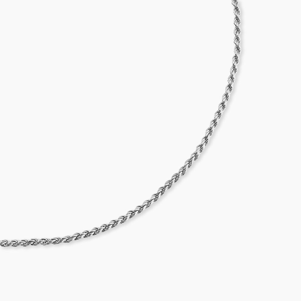Collier Cacilda Maille Corde Argent Blanc - Colliers fantaisie Femme | Marc Orian