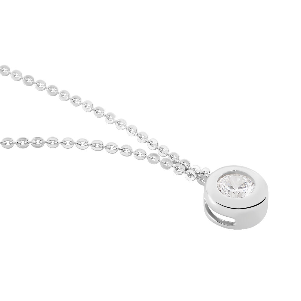 Collier Cate Argent Blanc Oxyde De Zirconium - Colliers solitaires Femme | Marc Orian