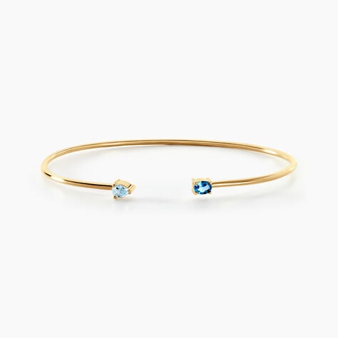 Bracelet Jonc Garden Or Jaune Topaze Oxyde De Zirconium - Bracelets joncs Femme | Marc Orian