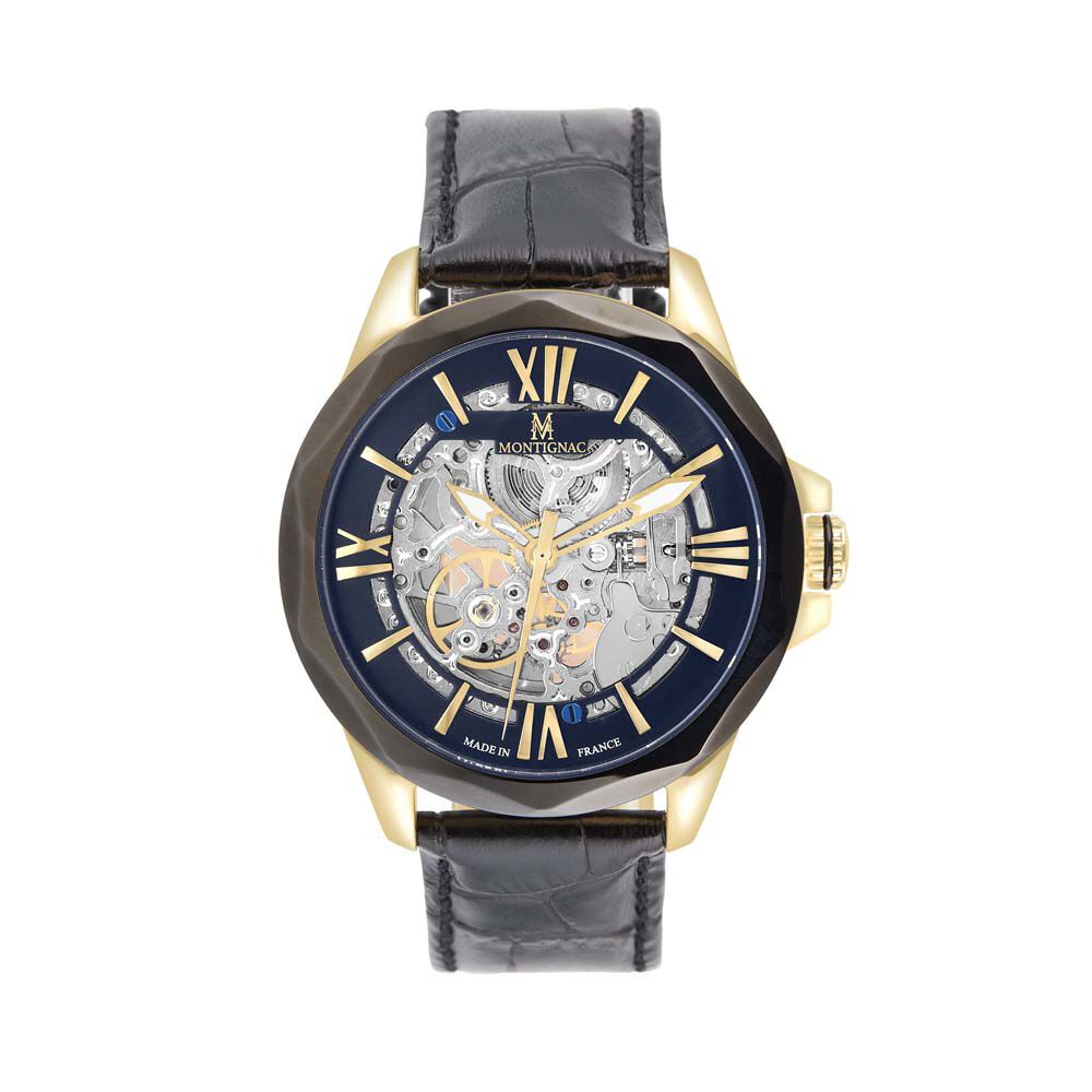 Montre Montignac Round Automatique Noir - Montres automatiques Homme | Marc Orian