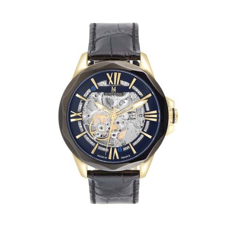 Montre Montignac Round Automatique Noir - Montres automatiques Homme | Marc Orian
