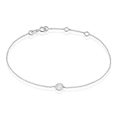 Bracelet Kadidia Or Blanc Oxyde De Zirconium - Bracelets chaînes Femme | Marc Orian