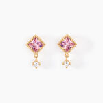 Boucles D'oreilles Puces Azel Plaqu&eacute; Or Jaune Oxyde De Zirconium - Puces Femme | Marc Orian