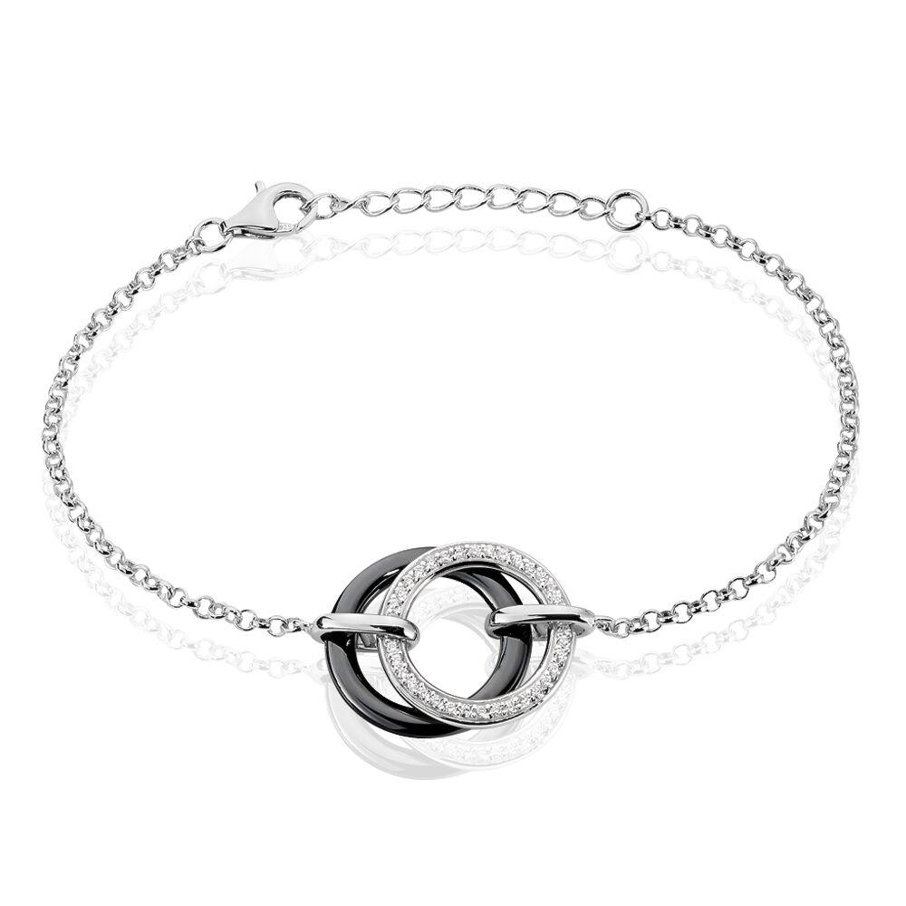 Bracelet You&me Argent Blanc C&eacute;ramique Et Oxyde De Zirconium - Bracelets fantaisie Femme | Marc Orian