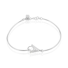 Bracelet Jonc Assala Argent Blanc - Bracelets fantaisie Femme | Marc Orian