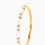 Alliance Gaetano Or Jaune Diamant Synth&eacute;tique - Alliances avec pierres Femme | Marc Orian