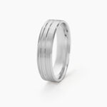 Alliance Cheryn Ruban Plat Argent Blanc - Alliances duo Famille | Marc Orian