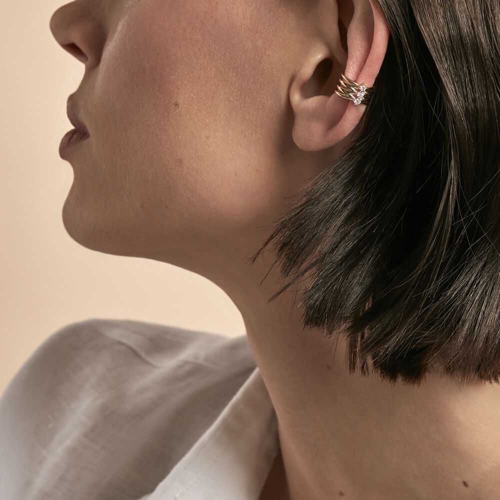 Bijou D'oreille Unitaire Nevil Plaqué Or Jaune Oxyde De Zirconium - Piercings d'oreilles Femme | Marc Orian