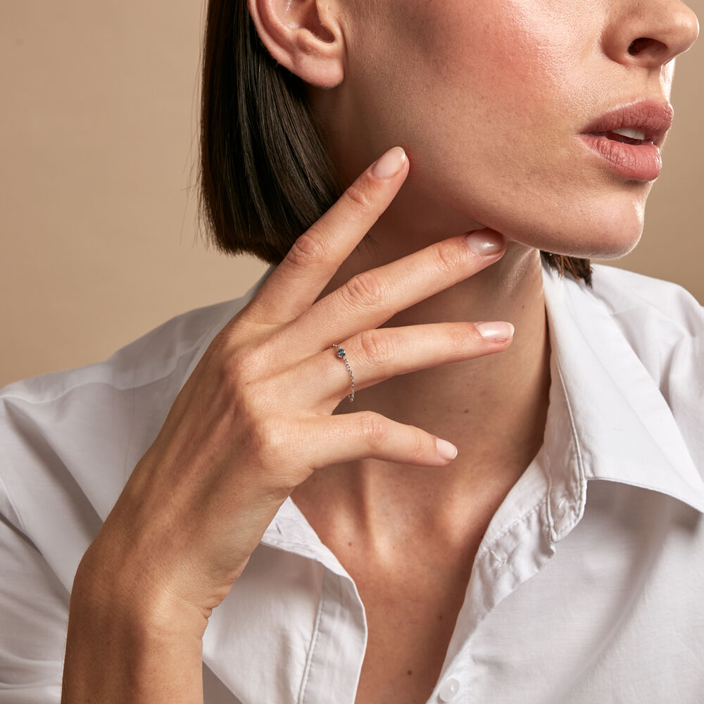 Bague Rio Argent Blanc Oxyde De Zirconium - Solitaires Femme | Marc Orian