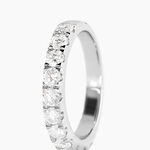 Alliance Pristina Ld Platine Blanc Diamant Synth&eacute;tique - Alliances avec pierres Femme | Marc Orian