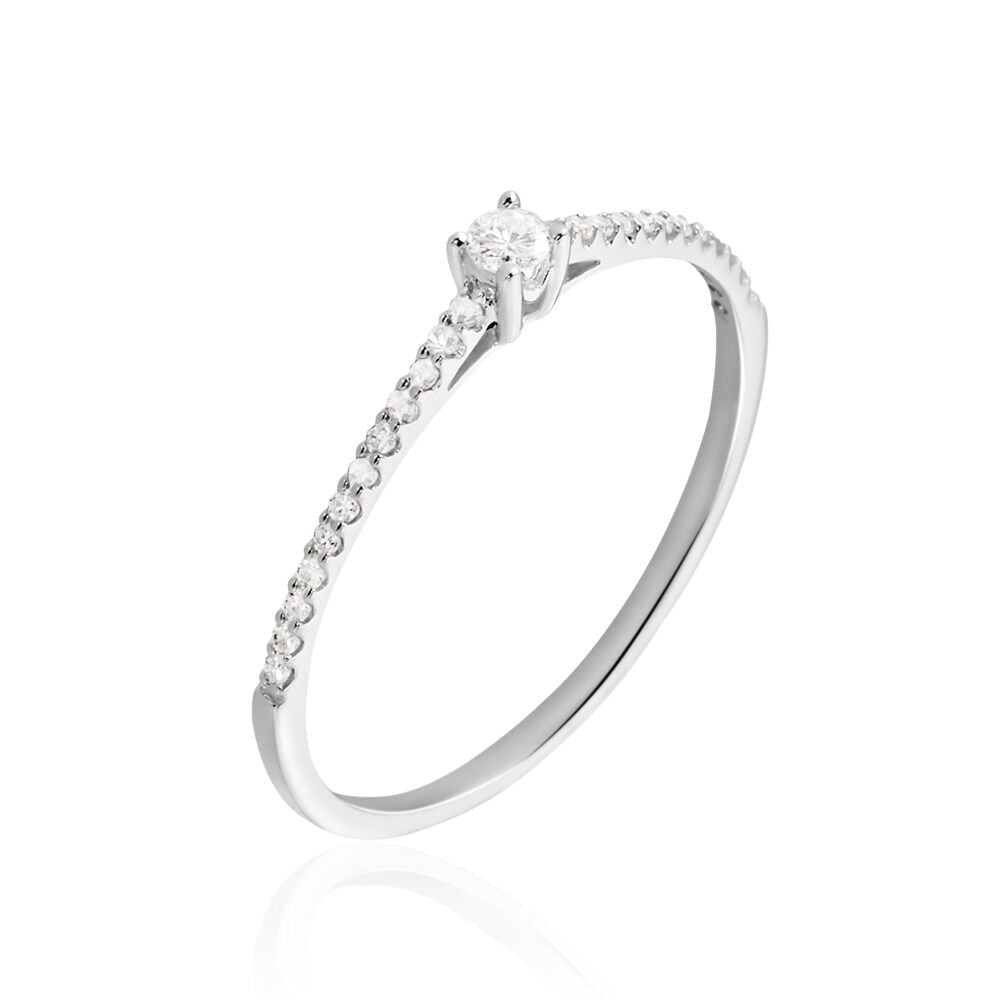 Bague Solitaire Or Blanc Nyala Diamants - Solitaires Femme | Marc Orian