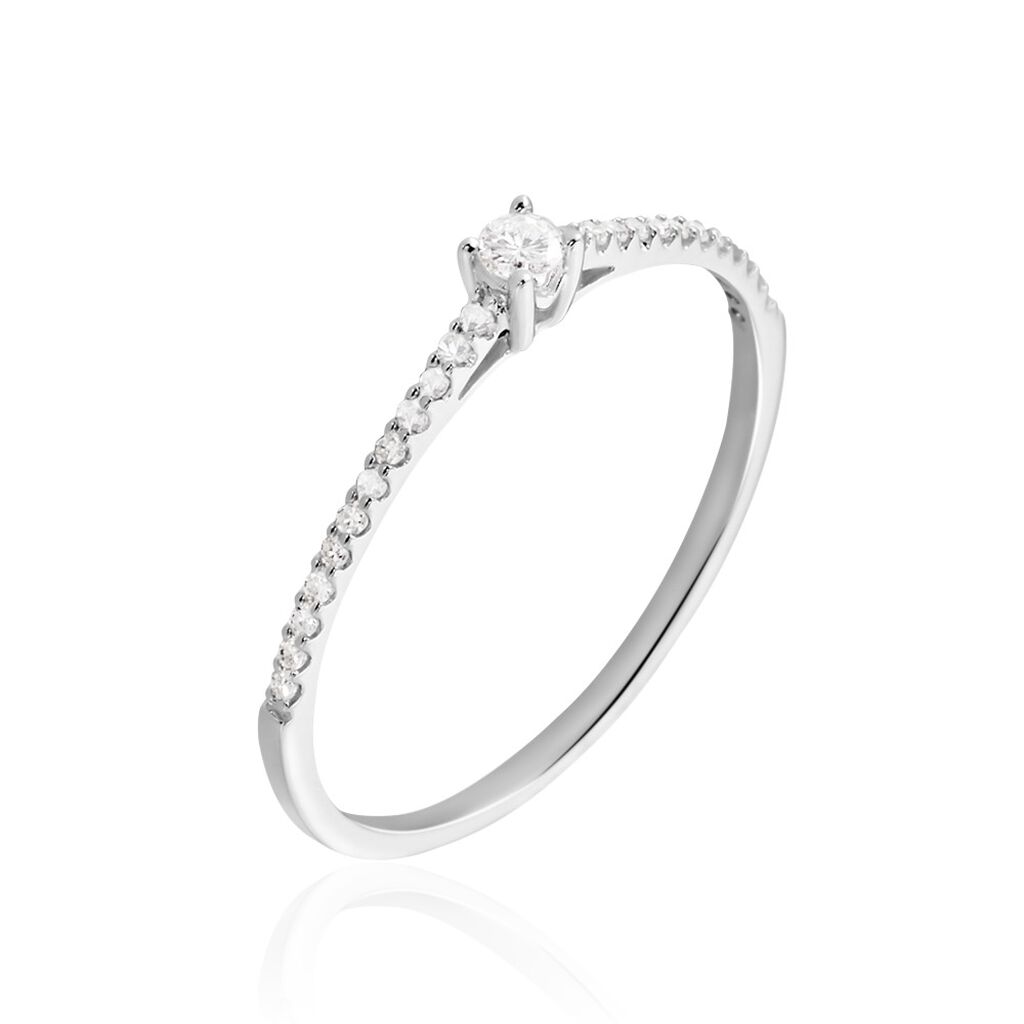 Bague Solitaire Or Blanc Nyala Diamants - Solitaires Femme | Marc Orian