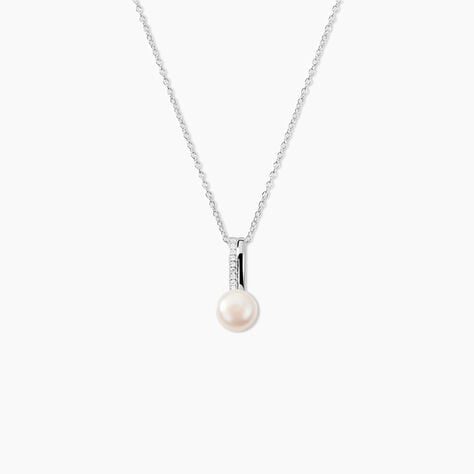 Collier Argent Blanc Kathy Perle De Culture - Colliers avec pierres Femme | Marc Orian