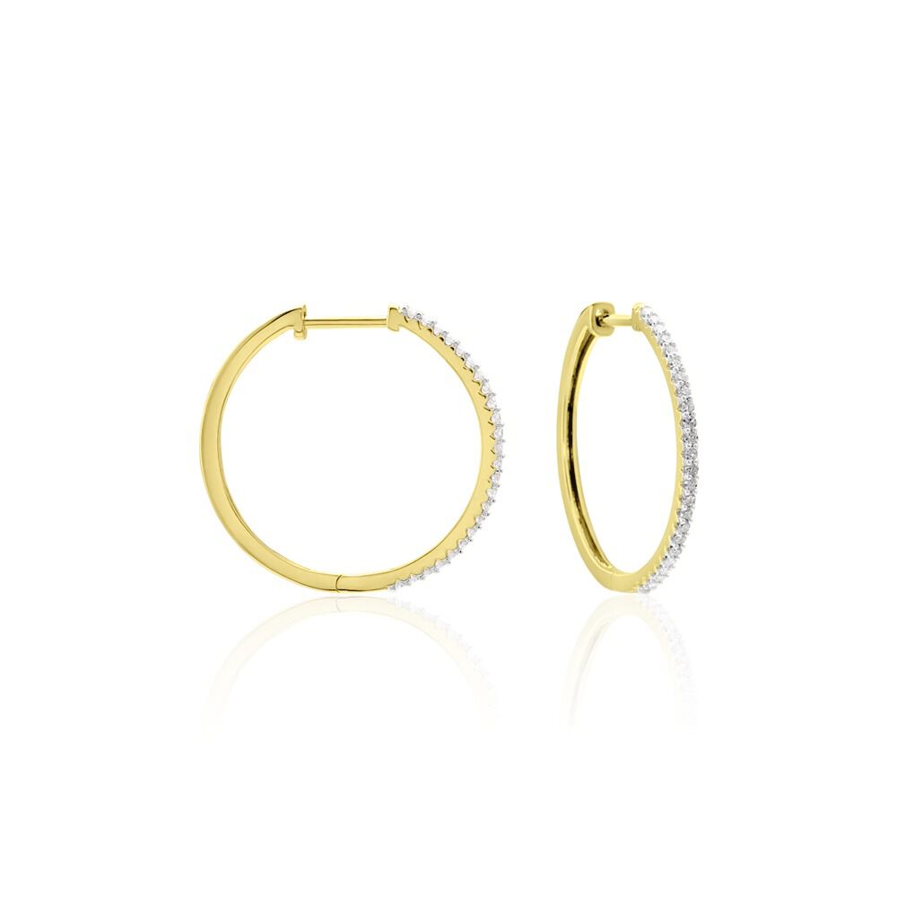 Creoles Or Jaune Aryanna Diamants -  Femme | Marc Orian