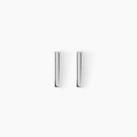 Boucles D'oreilles Puces Birati Argent Blanc - Puces Femme | Marc Orian