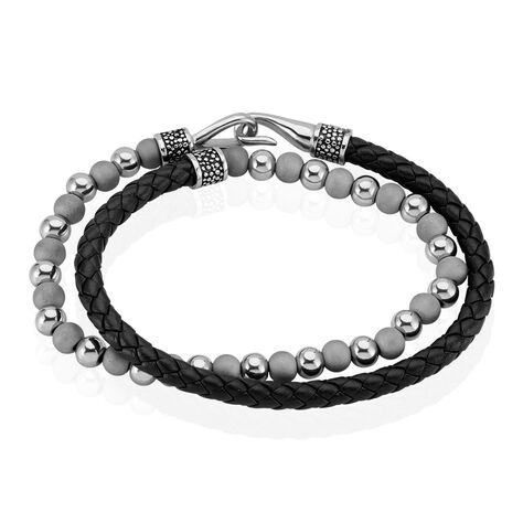 Bracelet Jourdan Pheonix Cuir Noir - Bracelets Homme | Marc Orian