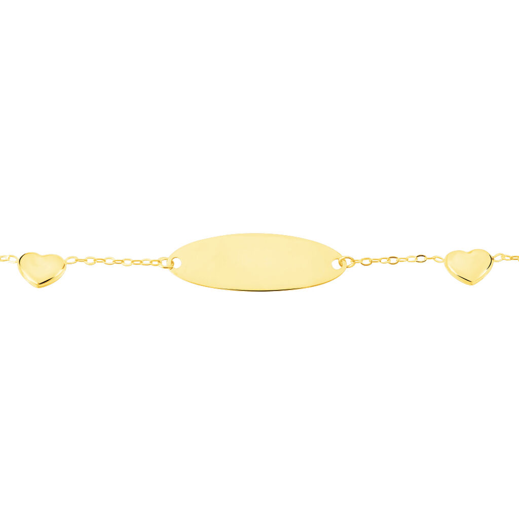 Bracelet Identité Helee Coeur Or Jaune - Gourmettes Enfant | Marc Orian