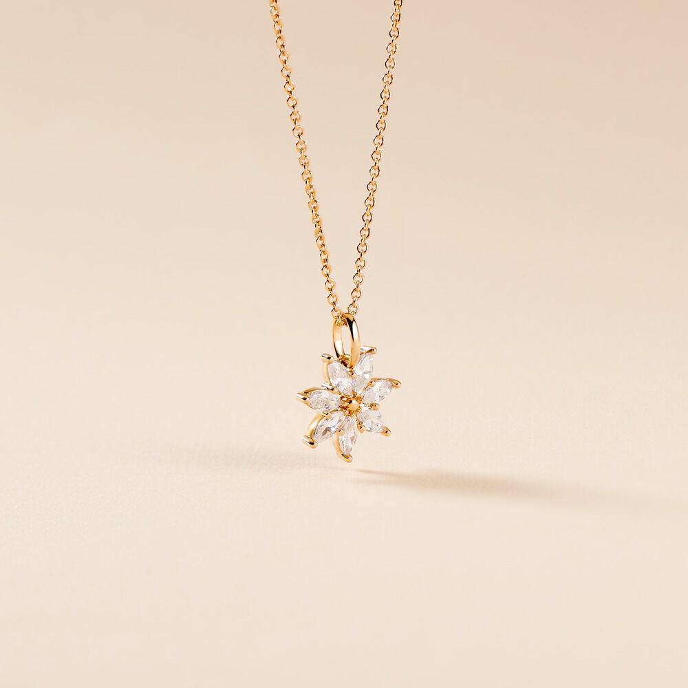 Collier Mia Plaqu&eacute; Or Dor&eacute; Oxyde De Zirconium - Colliers avec pierres Femme | Marc Orian