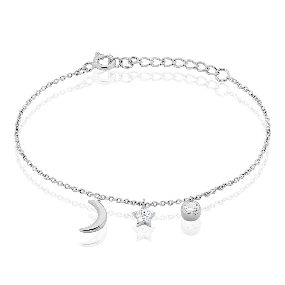 Bracelet Feeria Argent Blanc Oxyde De Zirconium - Bracelets chaînes Femme | Marc Orian