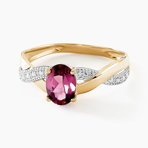 Bague Candice Or Jaune Rhodolite - Bagues avec pierre Femme | Marc Orian