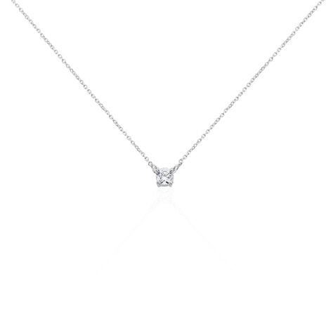 Collier Ponama Or Blanc Oxyde De Zirconium - Colliers avec pierres Femme | Marc Orian