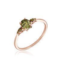 Bague Rainbow Argent Rose Oxyde De Zirconium