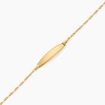 Bracelet Identit&eacute;e Eowyn Argent Dor&eacute; A L'Or 750/1000 - Gourmettes Femme | Marc Orian